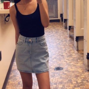 H&M Light Wash Denim Skirt